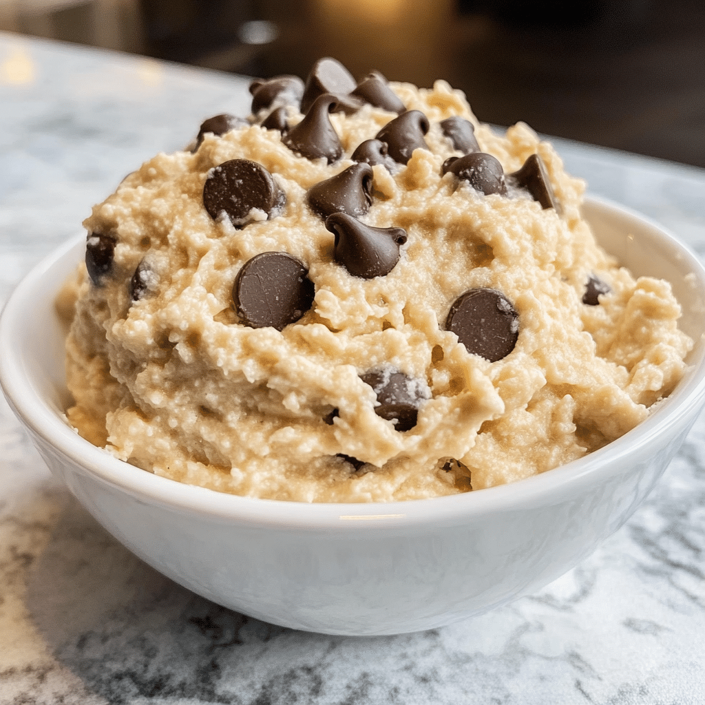 Cottage Cheese Cookie Dough You’ll Love (No Almond Flour) 4 cottage cheese cookie dough without almond flour in a bowl