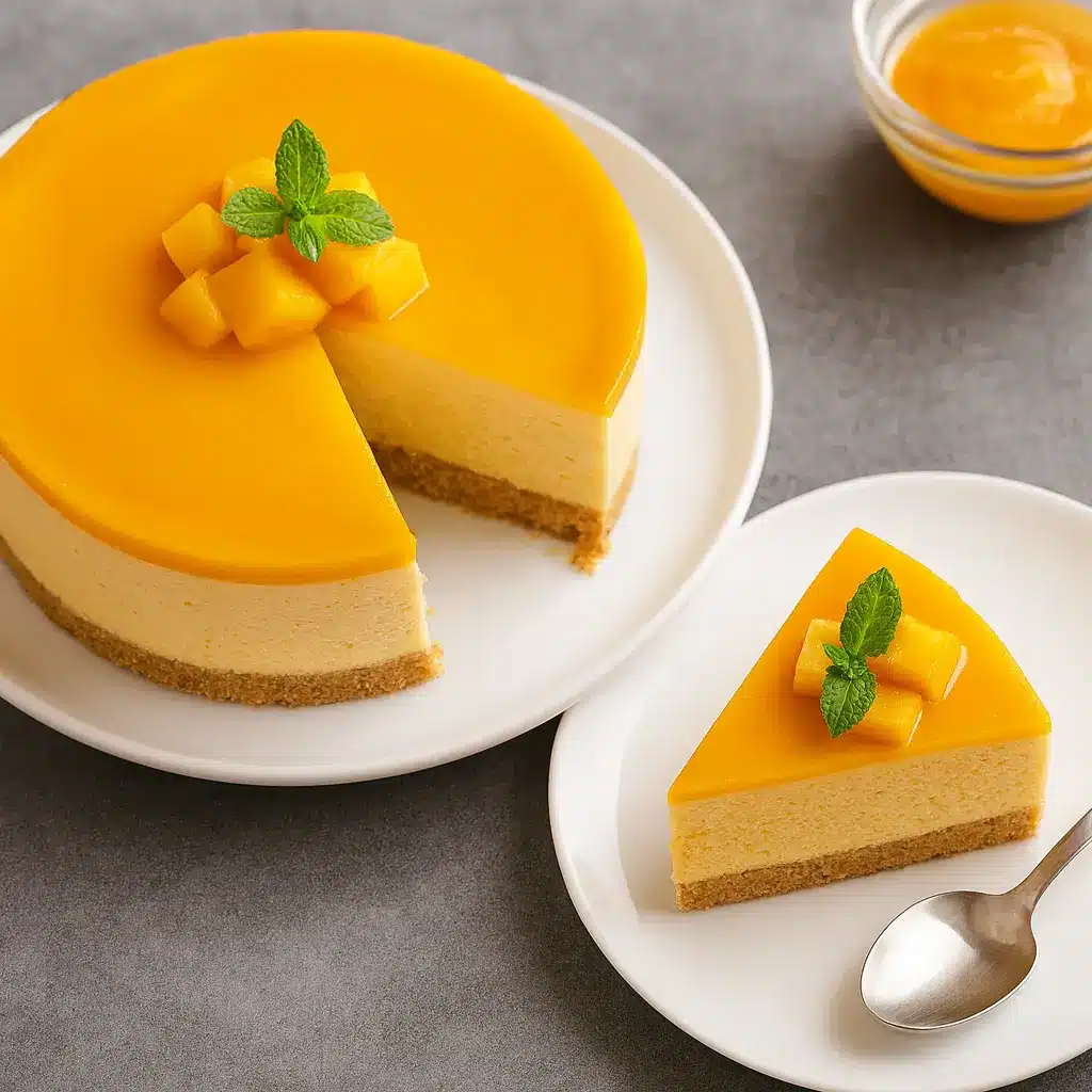 Cottage Cheese Mango Cheesecake: No-Bake, Creamy & High-Protein Dessert 6 no bake cottage cheese mango cheesecake