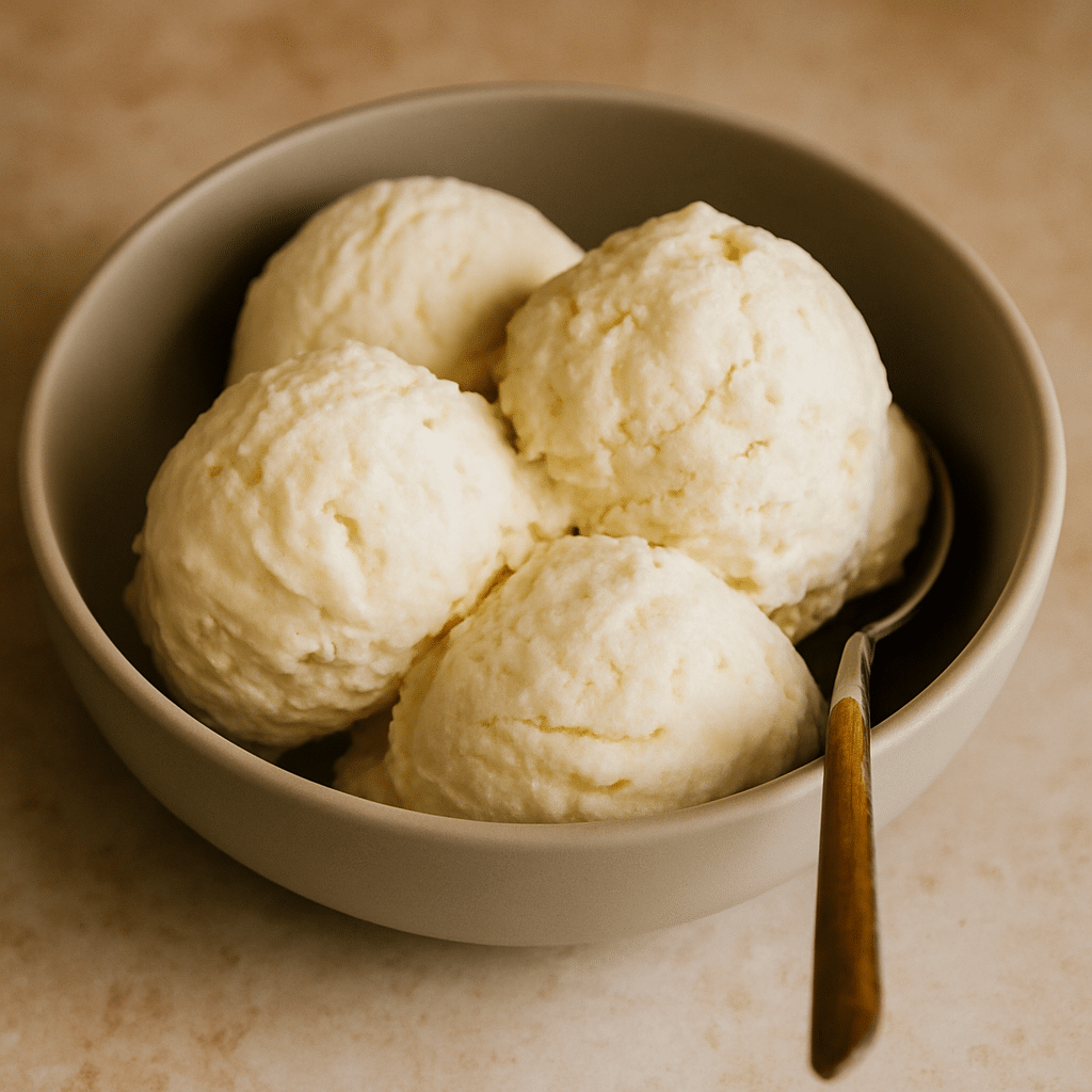 Cottage Cheese Ice Cream – Creamy, Protein-Packed & Surprisingly Healthy 2 Cottage cheese ice cream served in a bowl, creamy homemade high-protein dessert made with cottage cheese